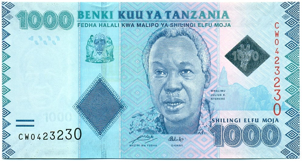 1000 шиллингов 2010 года Танзания — Фото №1