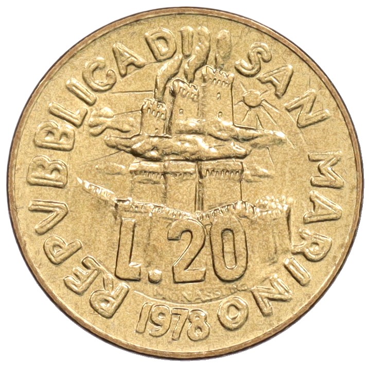 20 лир 1978 года Сан-Марино «Работа» — Фото №2