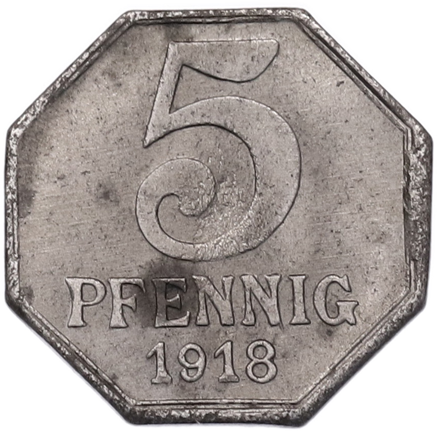 5 пфеннигов 1918 года Германия — округ Маульбронн (Нотгельд) — Фото №2