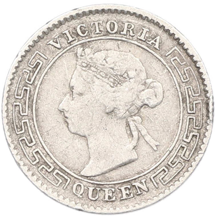 10 центов 1893 года Британский Цейлон — Фото №2