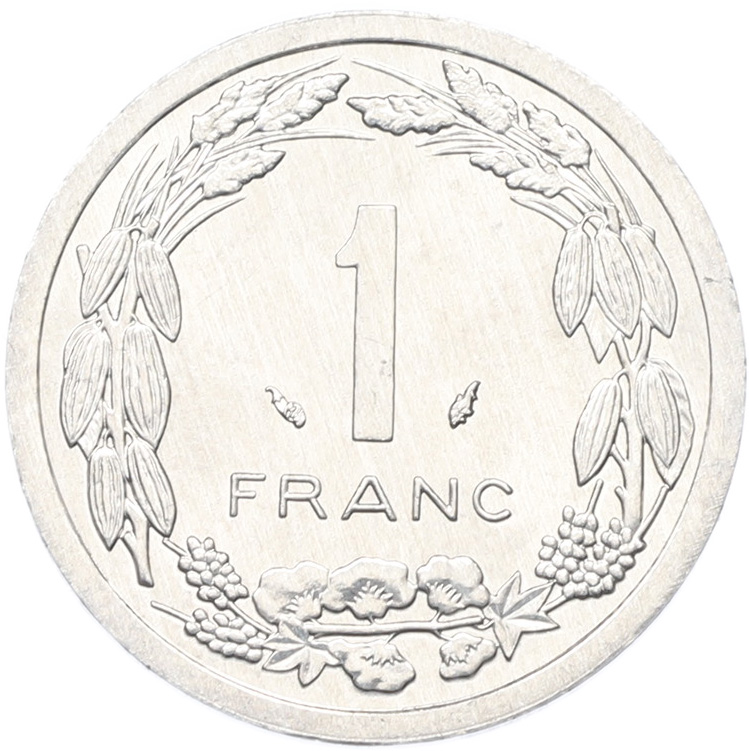 1 франк 1986 года Центрально-Африканский валютный союз — Фото №2