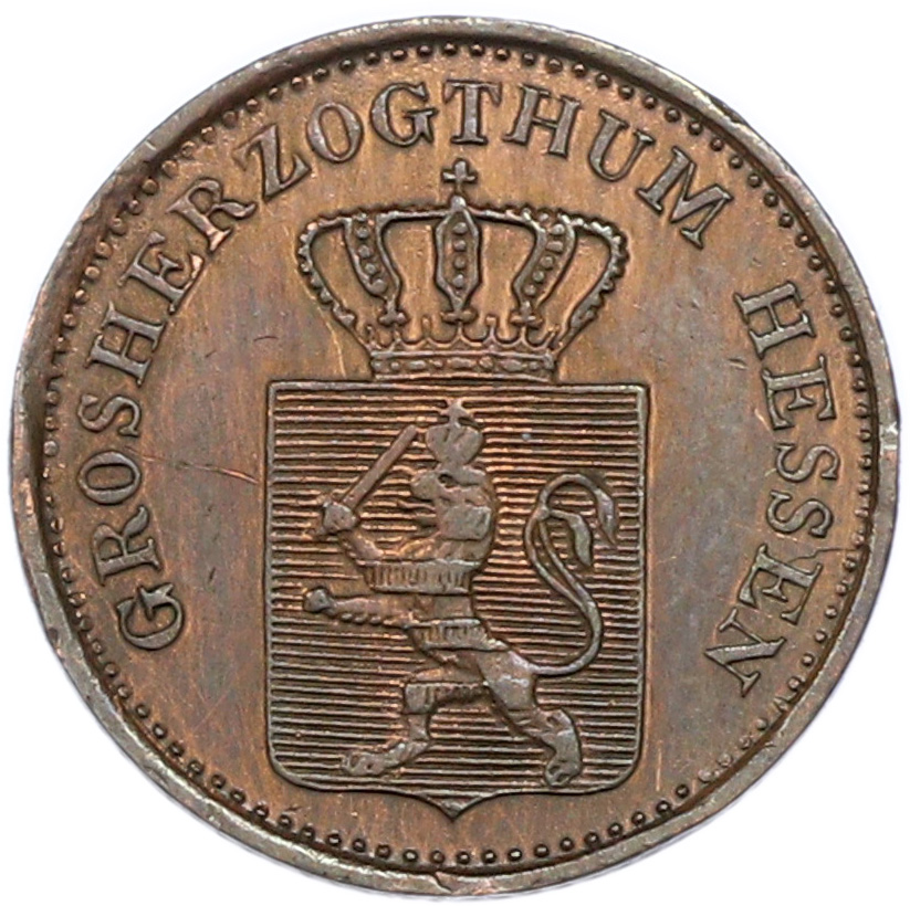 1 пфенниг 1869 года Гессен-Дармштадт — Фото №2