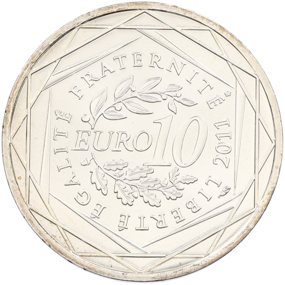 10 евро 2011 года Франция «Регионы Франции — Мартиника» — Фото №2