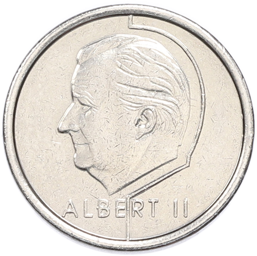 1 франк 1997 года Бельгия — текст на фламаднском (BELGIE) — Фото №2