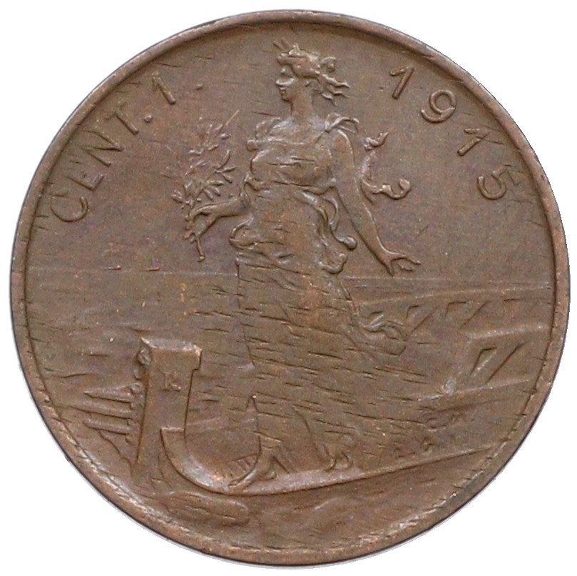 1 чентезимо 1915 года Италия — Фото №1