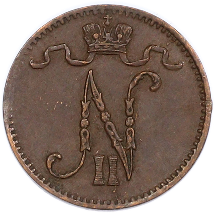 1 пенни 1909 года Русская Финляндия — Фото №2