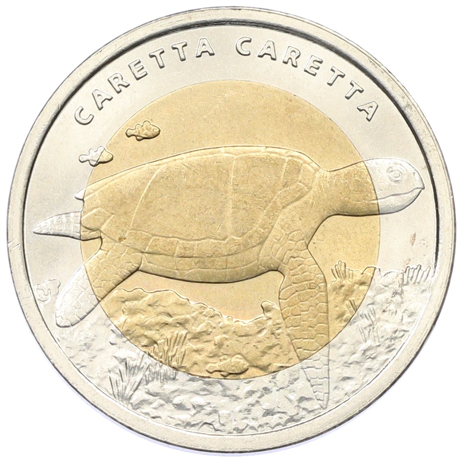 1 лира 2009 года Турция «Фауна Турции — Морская черепаха» — Фото №1