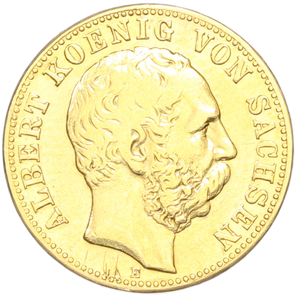 10 марок 1888 года E Германия (Саксония) — Фото №1