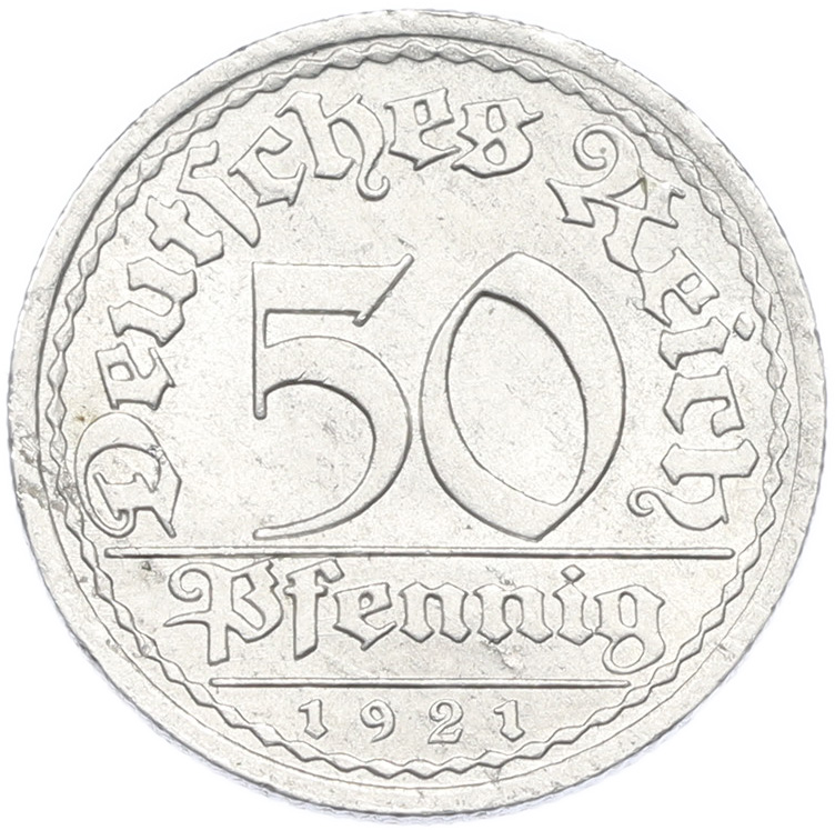 50 пфеннигов 1921 года A Германия — Фото №1