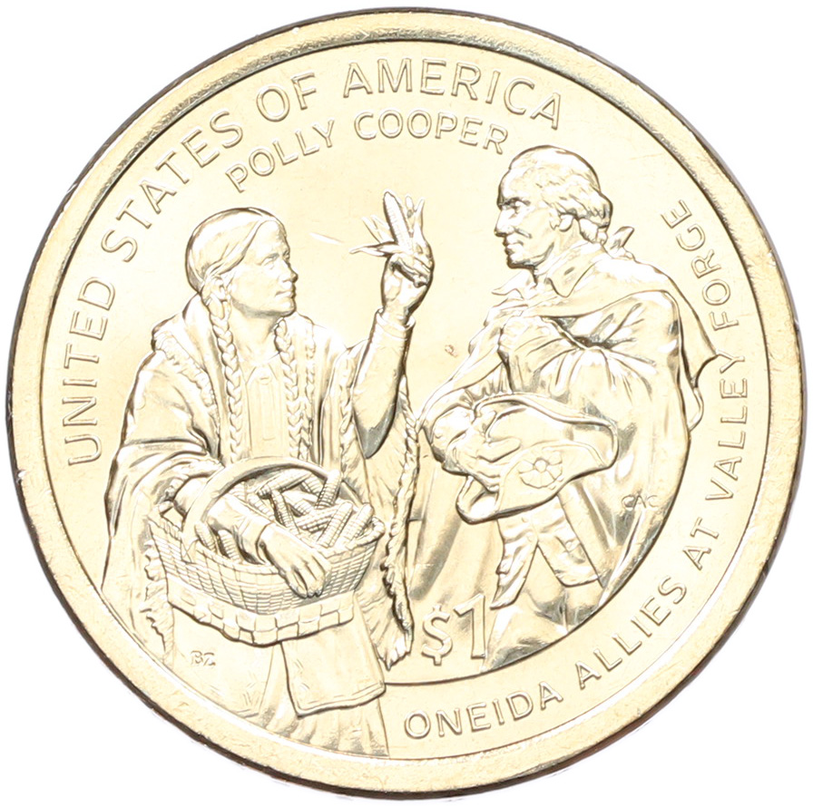 1 доллар 2026 года (P) США «Коренные Американцы (Сакагавея) — Полли Купер» — Фото №1