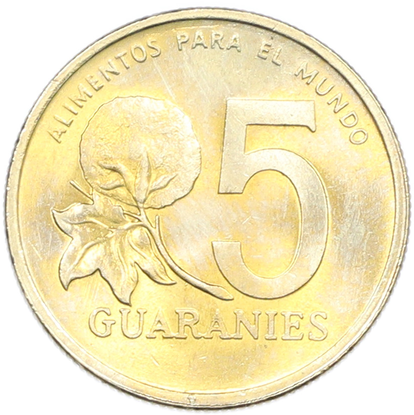 5 гуарани 1992 года Парагвай — Фото №2