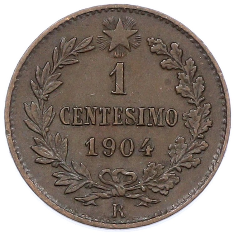 1 чентезимо 1904 года Италия — Фото №1