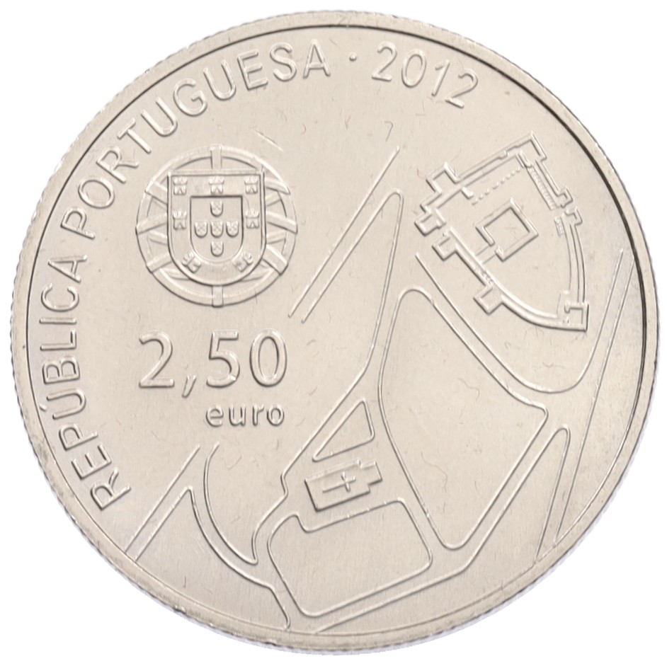 2.5 евро 2012 года Португалия «ЮНЕСКО — Исторический центр города Гимарайнш» — Фото №2