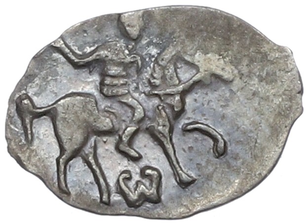 Денга 1533-1547 года Иван IV «Грозный» W (Тверь) — КГ71 — Фото №1