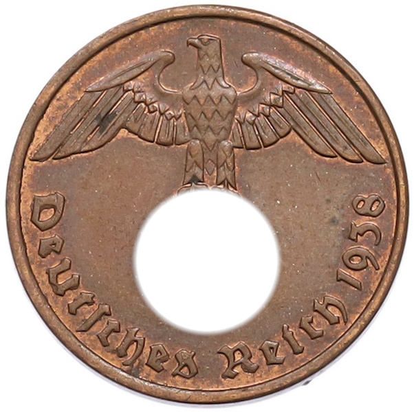 2 рейхспфеннига 1938 года A Германия — Фото №1