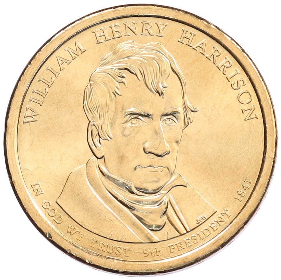 1 доллар 2009 года Р США «9-й президент США Уильям Гаррисон» — Фото №1