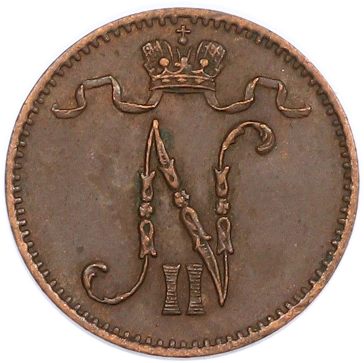 1 пенни 1909 года Русская Финляндия — Фото №2