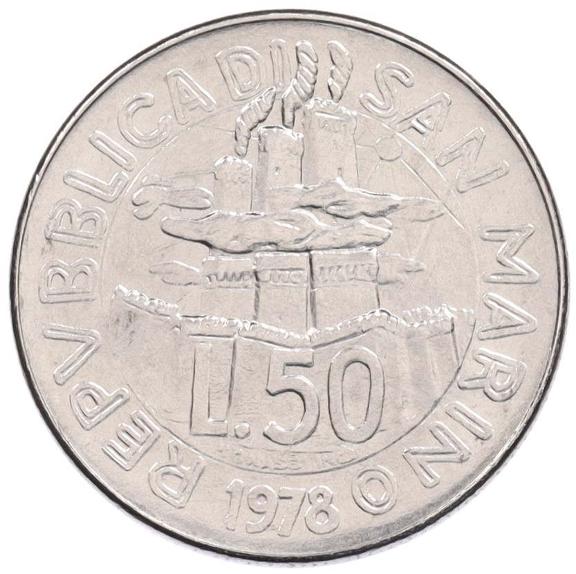 50 лир 1978 года Сан-Марино «Работа» — Фото №2