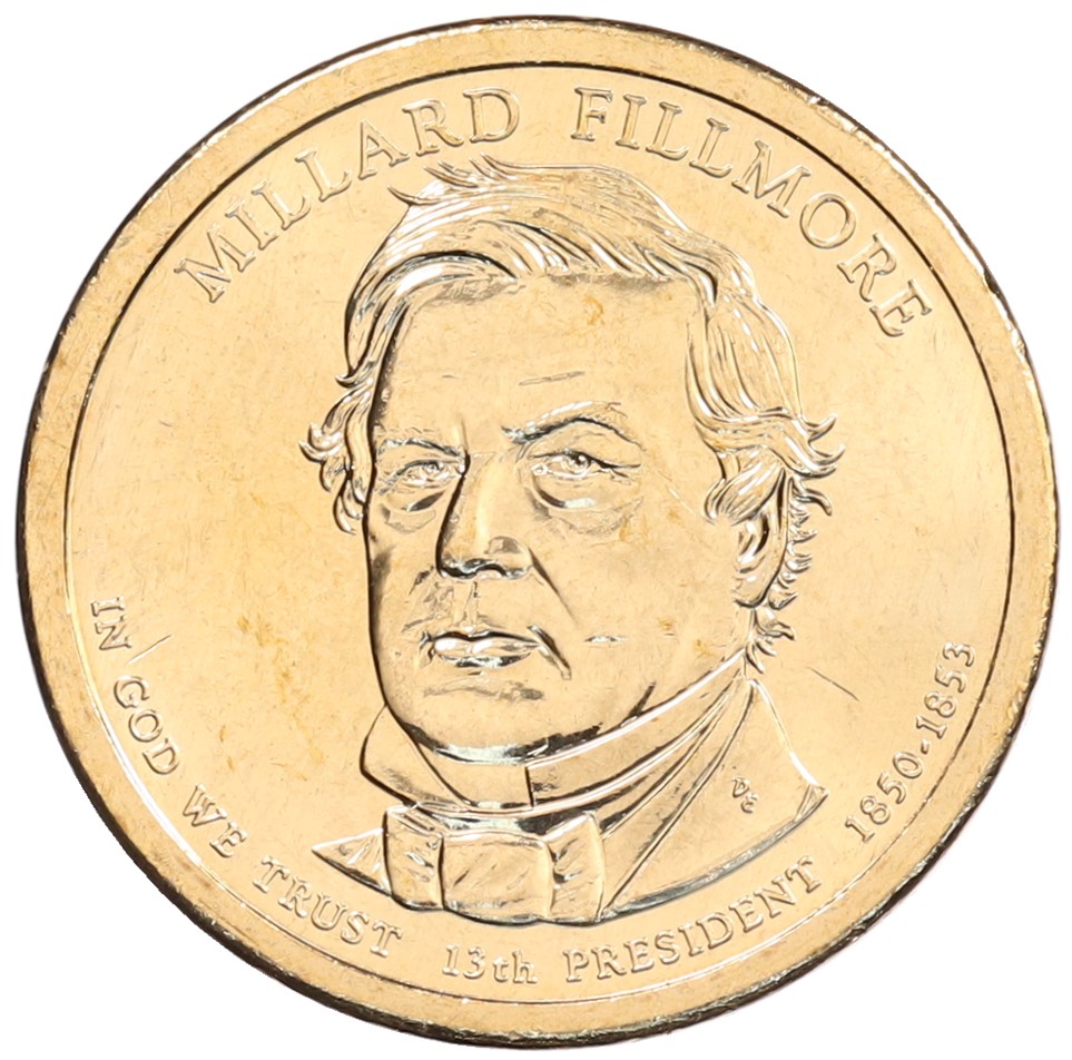 1 доллар 2010 года Р США «13-й президент США Миллард Филлмор» — Фото №1