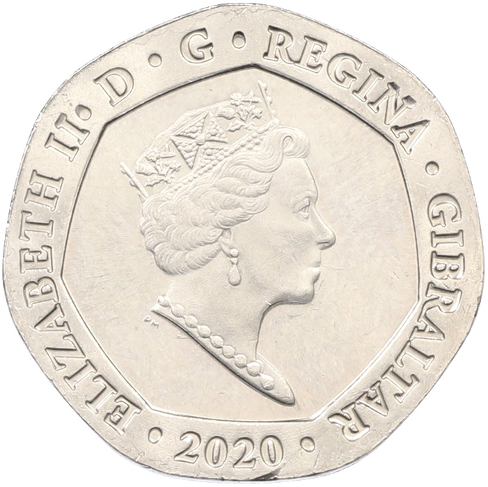 20 пенсов 2020 года Гибралтар — Фото №2