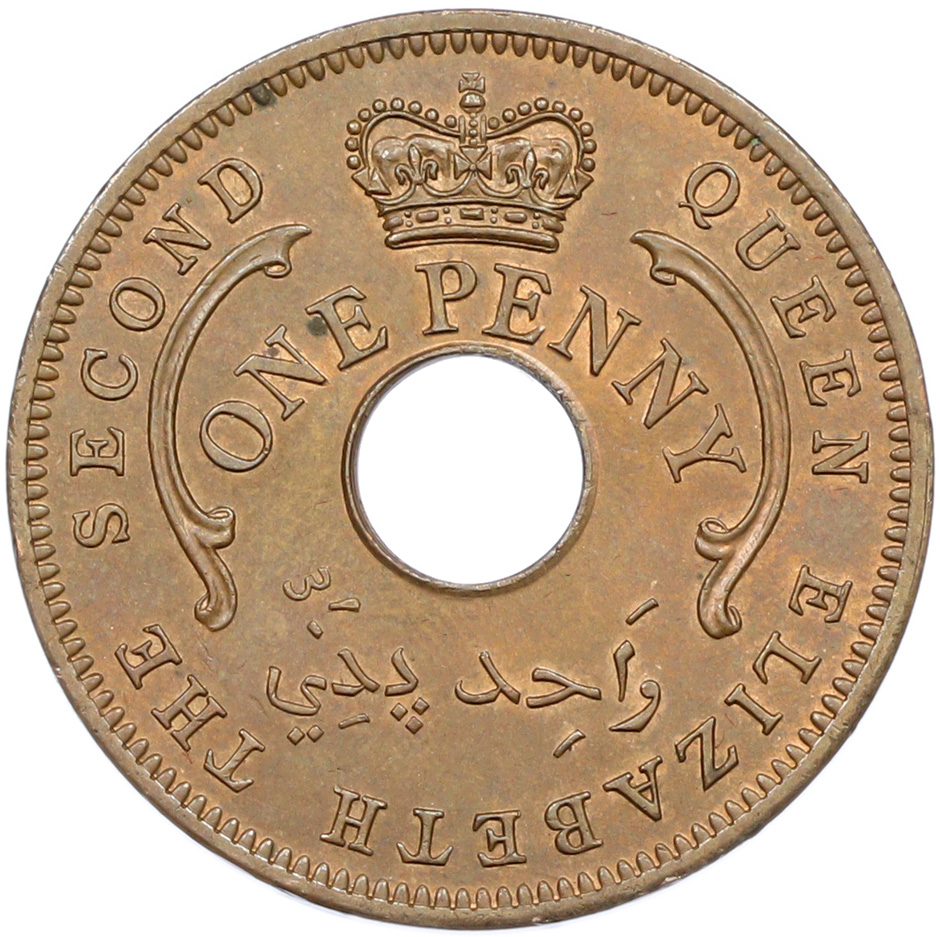 1 пенни 1959 года Британская Нигерия — Фото №2