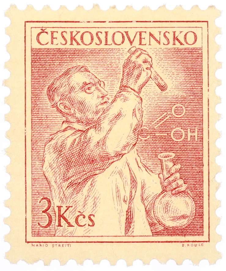 Почтовая марка 3 кроны 1954 года Чехословакия — Фото №1