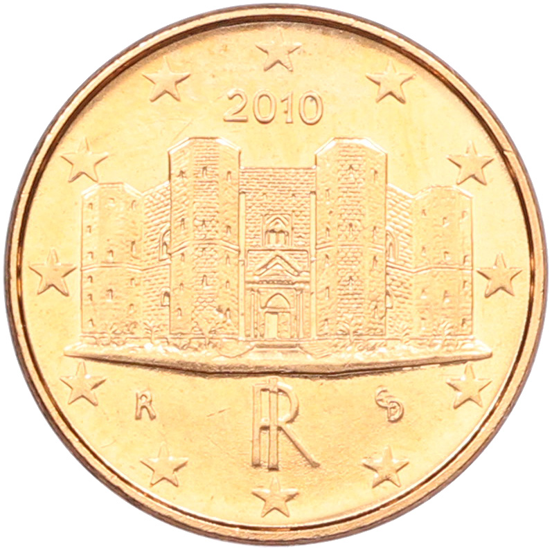 1 евроцент 2010 года Италия — Фото №1