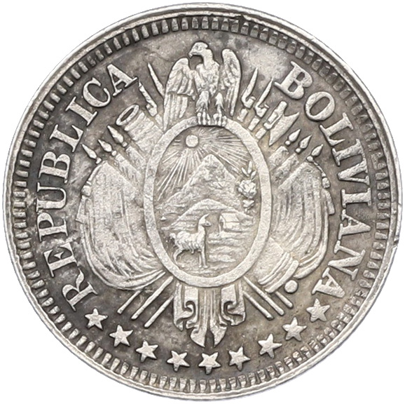 10 сентаво 1893 года Боливия — Фото №2