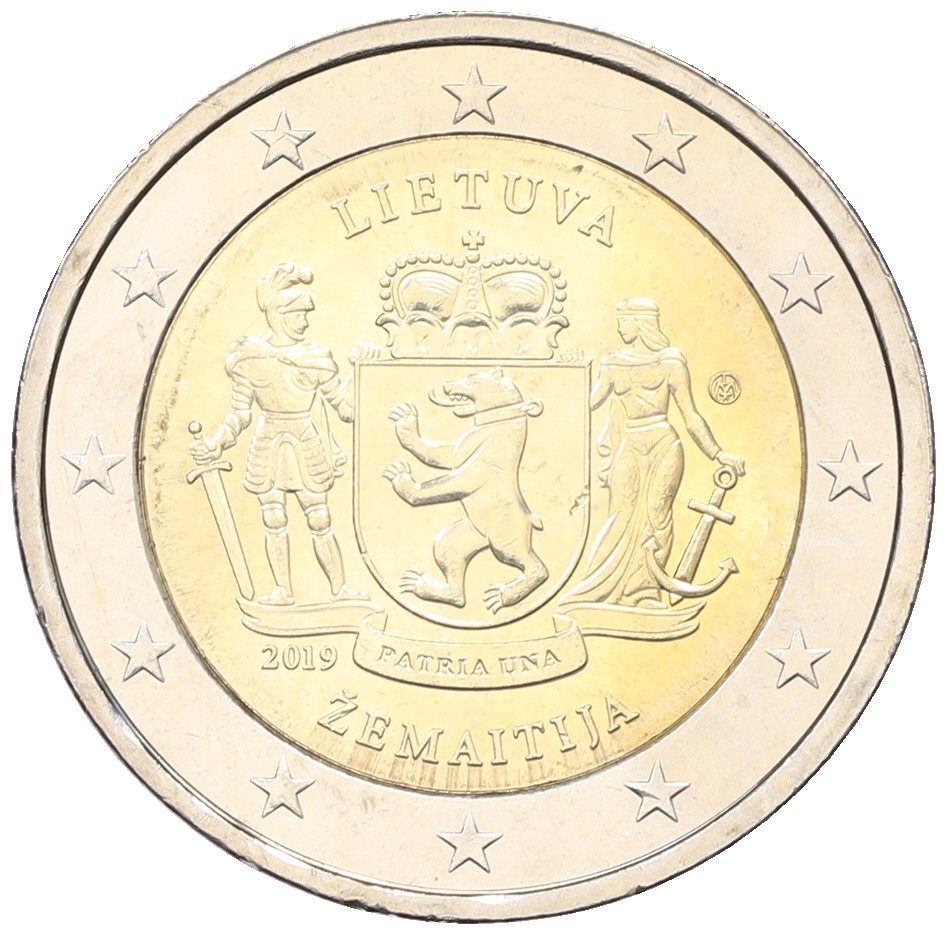 2 евро 2019 года Литва «Литовские этнографические регионы — Жемайтия» — Фото №1