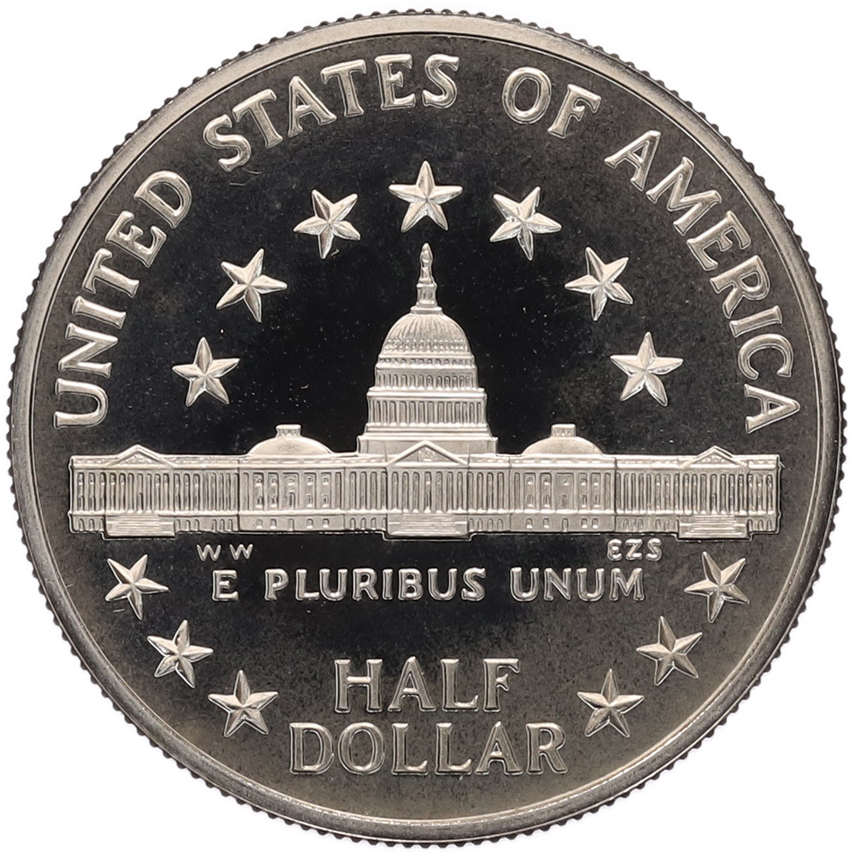 1/2 доллара (50 центов) 1989 года S США «200 лет Конгрессу» — Фото №2