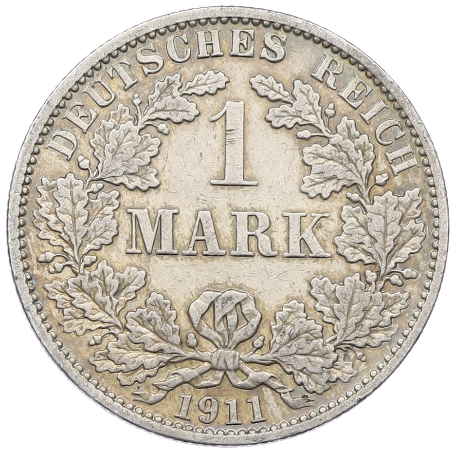1 марка 1911 года А Германия — Фото №1