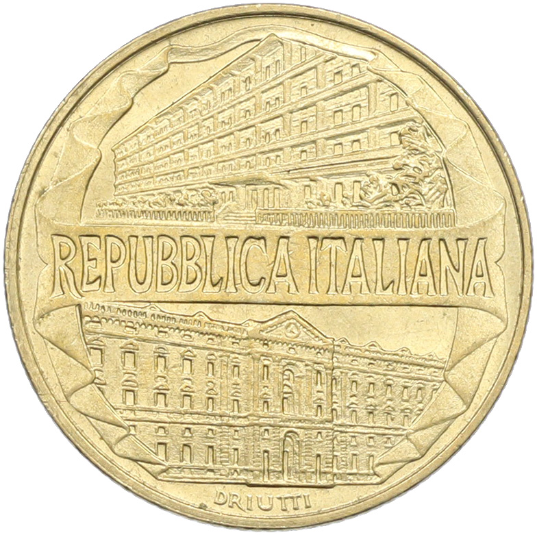 200 лир 1996 года Италия «100 лет Академии таможенной службы» — Фото №2