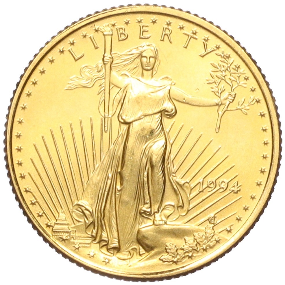 5 долларов 1994 года США «Американский золотой орел» — Фото №1