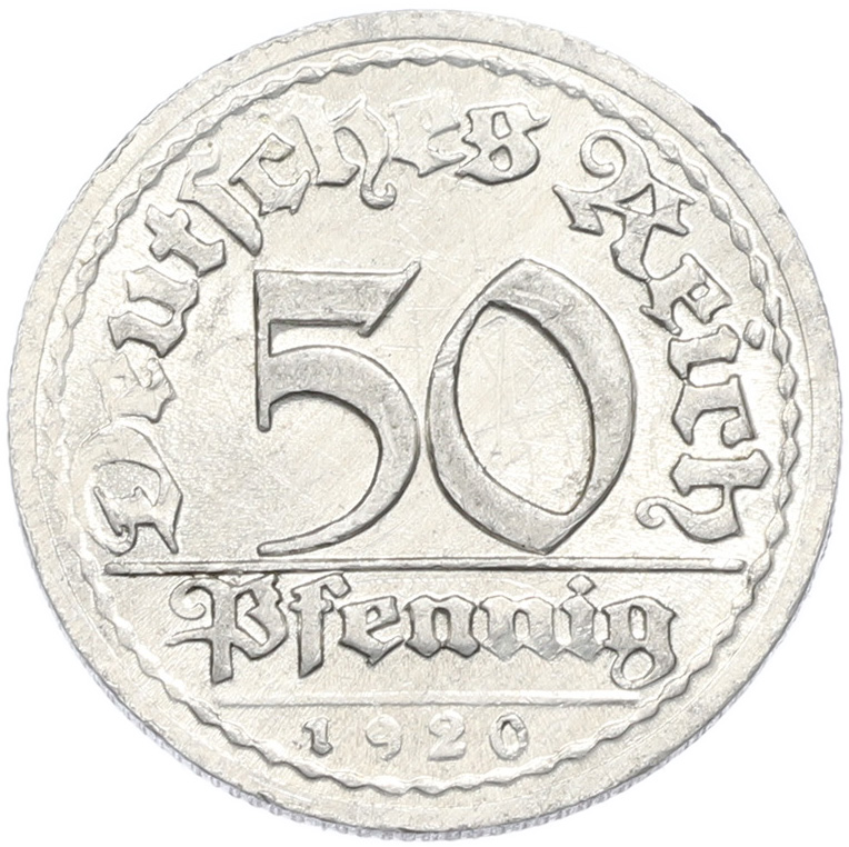 50 пфеннигов 1920 года D Германия — Фото №1