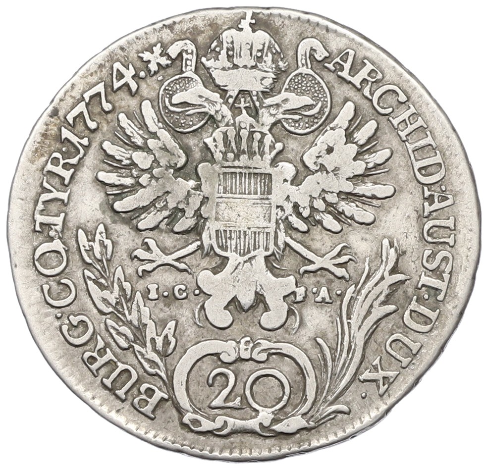 20 крейцеров 1774 года Австрия — Фото №1