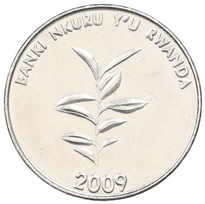 20 франков 2009 года Руанда — Фото №1