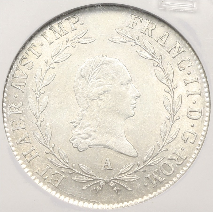 20 крейцеров 1806 года A Австрия — в слабе ECC (MS60) — Фото №2