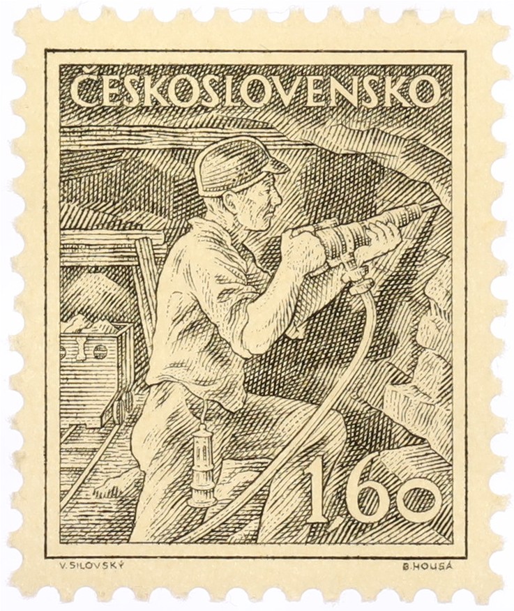 Почтовая марка 1.60 кроны 1954 года Чехословакия — Фото №1