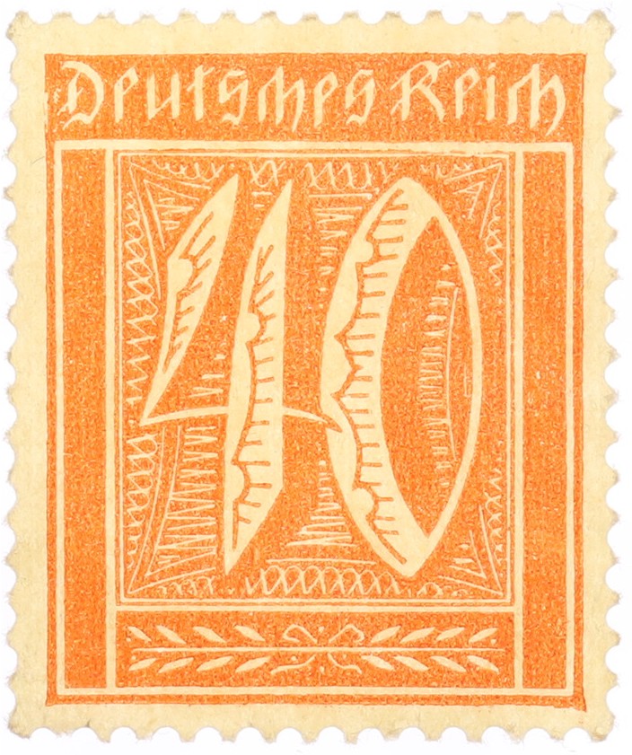 Почтовая марка 40 пфеннигов 1922 года Германия — Фото №1