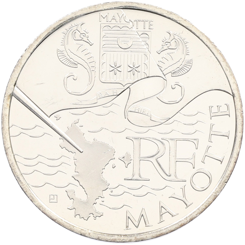 10 евро 2011 года Франция «Регионы Франции — Майотта (Герб)» — Фото №1