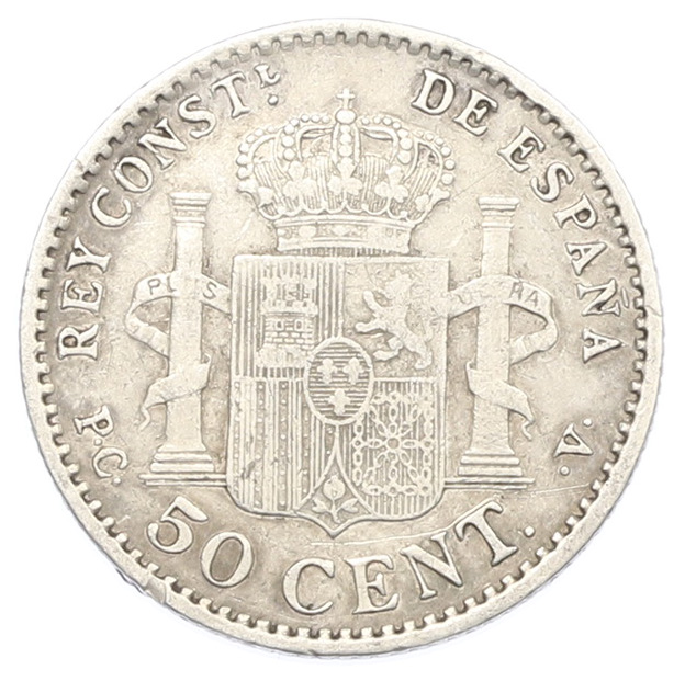 50 сентимо 1904 (10) года Испания — Фото №2