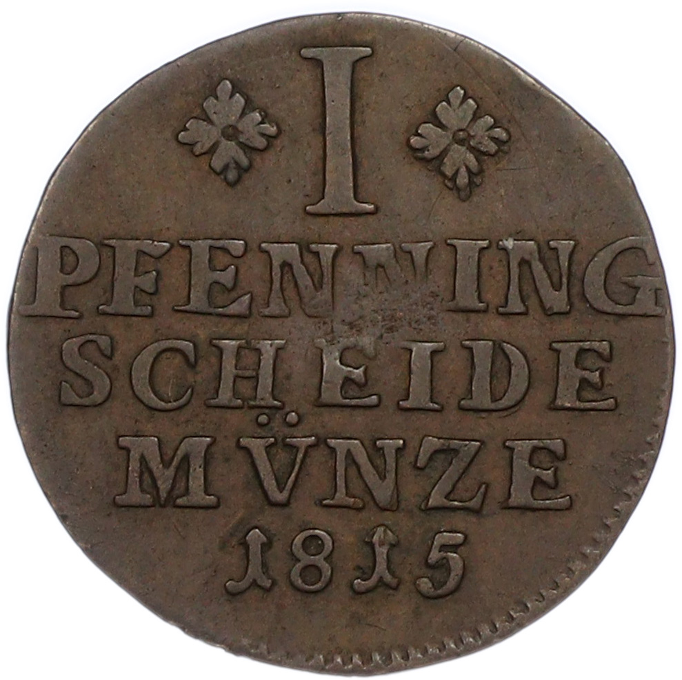 1 пфенниг 1814 года Брауншвейг-Вольфенбюттель — Фото №2