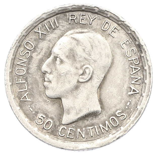 50 сентимо 1926 года Испания — Фото №1