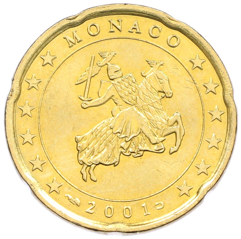 20 евроцентов 2001 года Монако — Фото №1