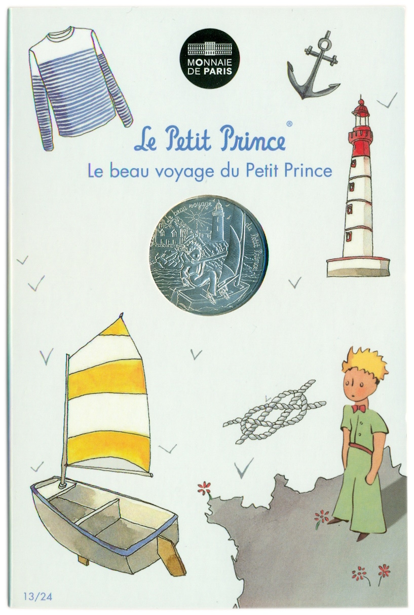 10 евро 2016 года Франция «Маленький принц — Яхта» — Фото №3