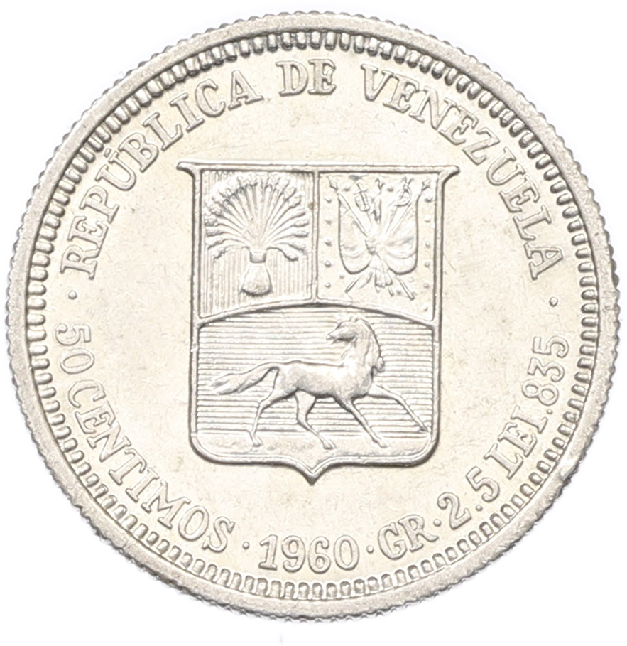 50 сентимо 1960 года Венесуэла — Фото №1