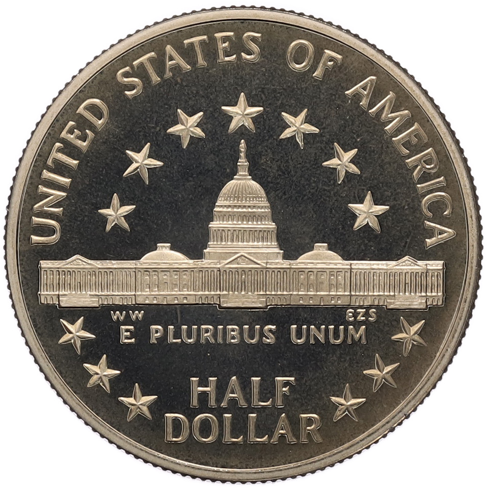 1/2 доллара (50 центов) 1989 года S США «200 лет Конгрессу» — Фото №2
