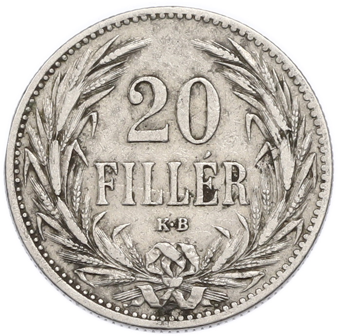 20 филлеров 1894 года Венгрия — Фото №1