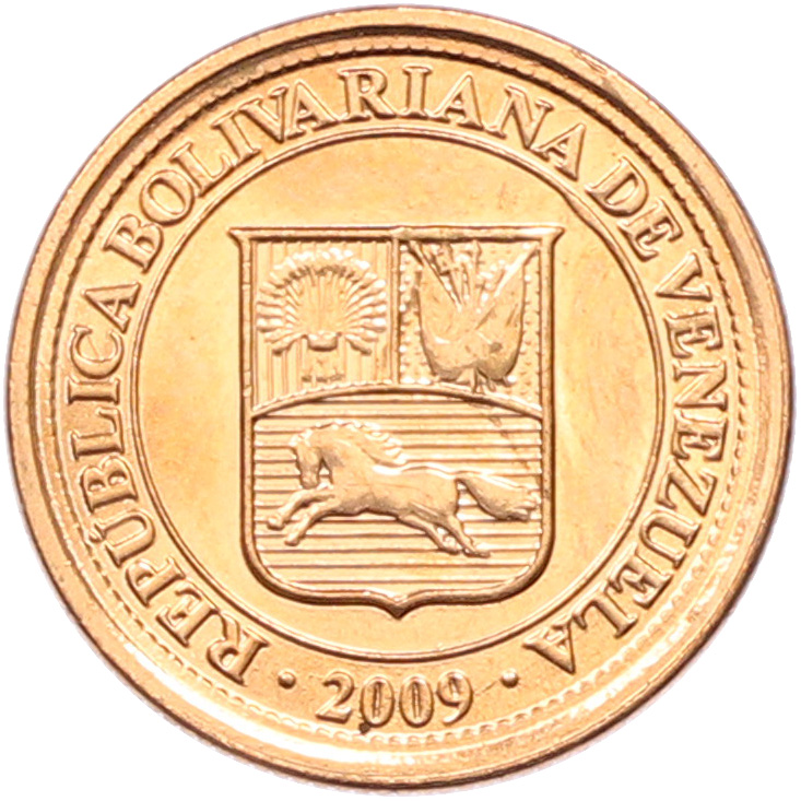 1 сентимо 2009 года Венесуэла — Фото №2