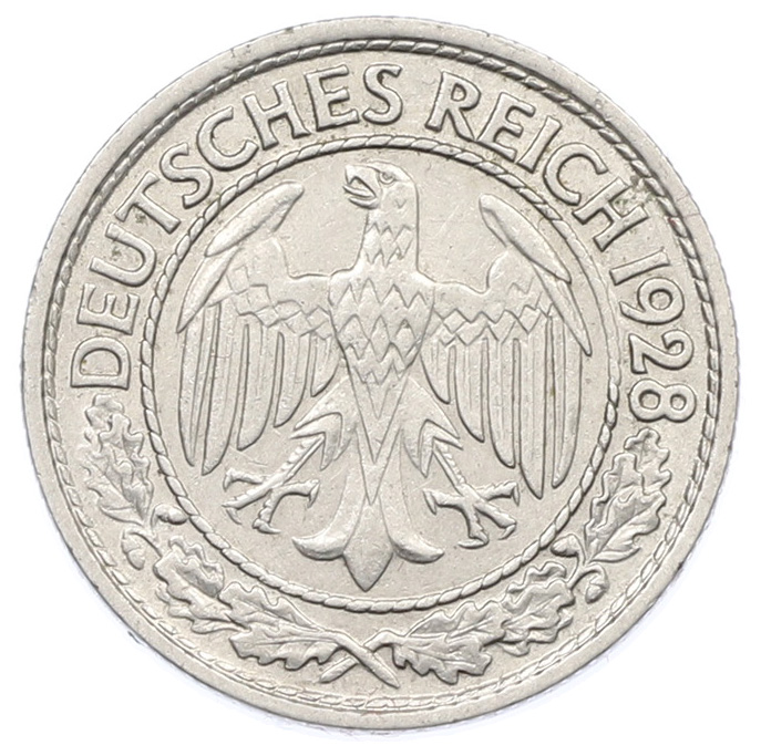 50 рейхспфеннигов 1928 года A Германия — Фото №1